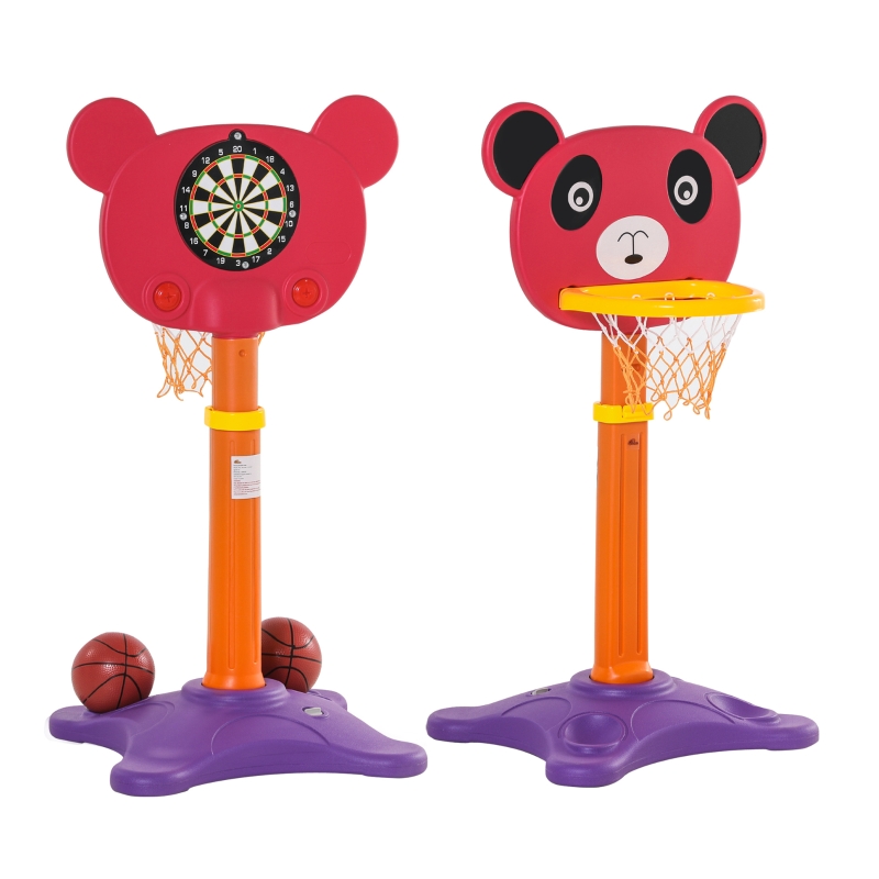 tabela de basquetebol com tiro ao alvo com forma de urso