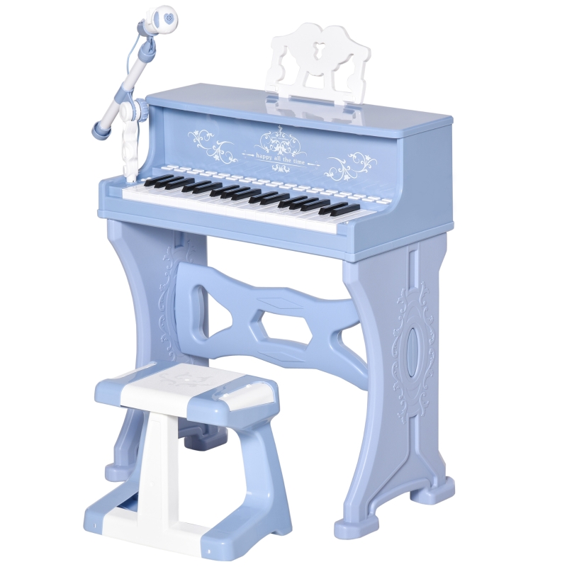 Teclado Infantil Karaokê Piano Musical com Microfone Vários Tipos