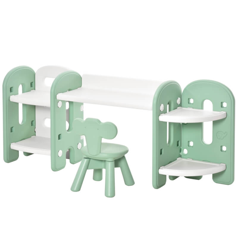 conjunto de mesa e cadeira infantil 2 em 1 de plástico