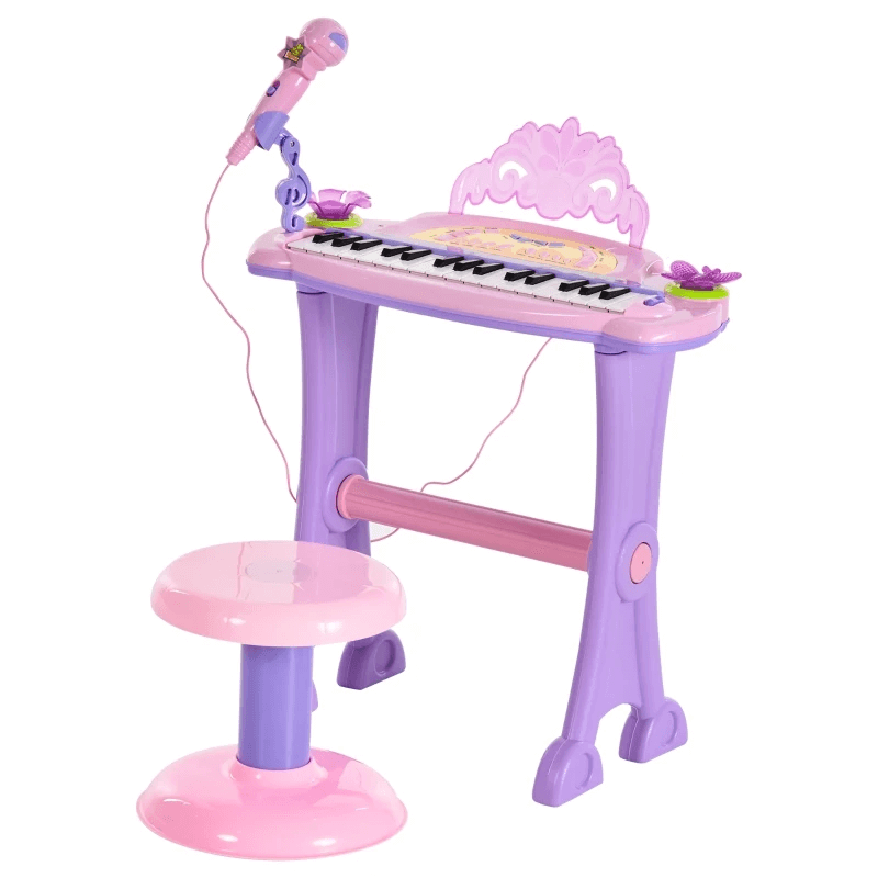 piano elétrico infantil com microfone