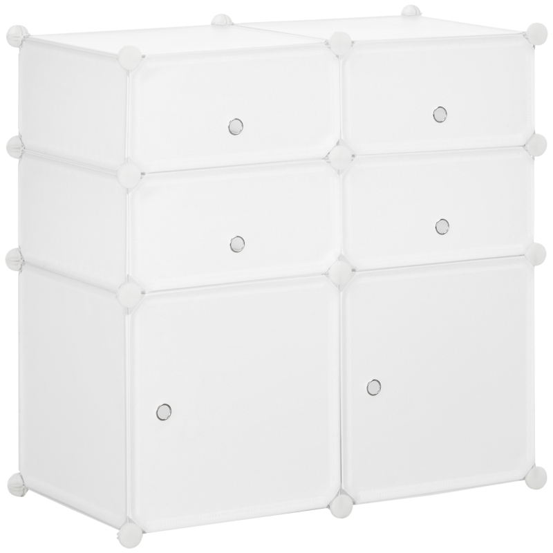 armário modular de plástico com 6 cubos