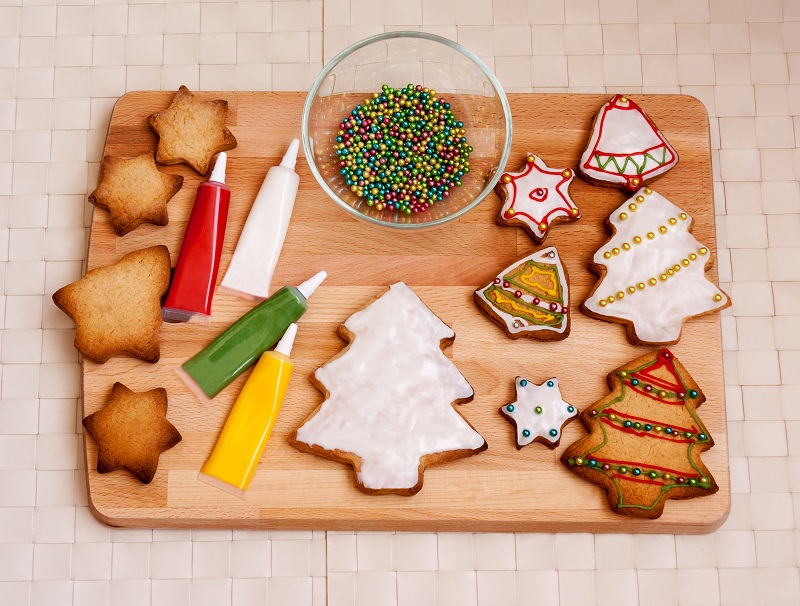 processo de como fazer biscoitos de natal