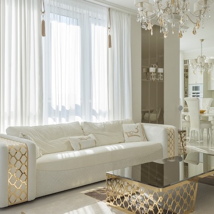 ambiente com estilo glam 