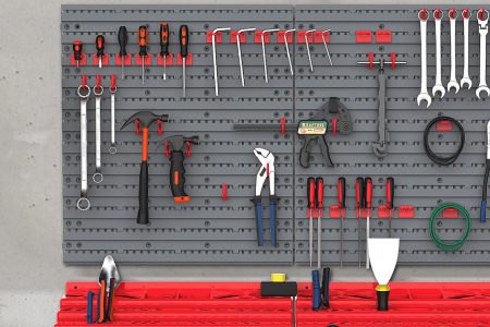organizador de ferramentas e ferragens de parede
