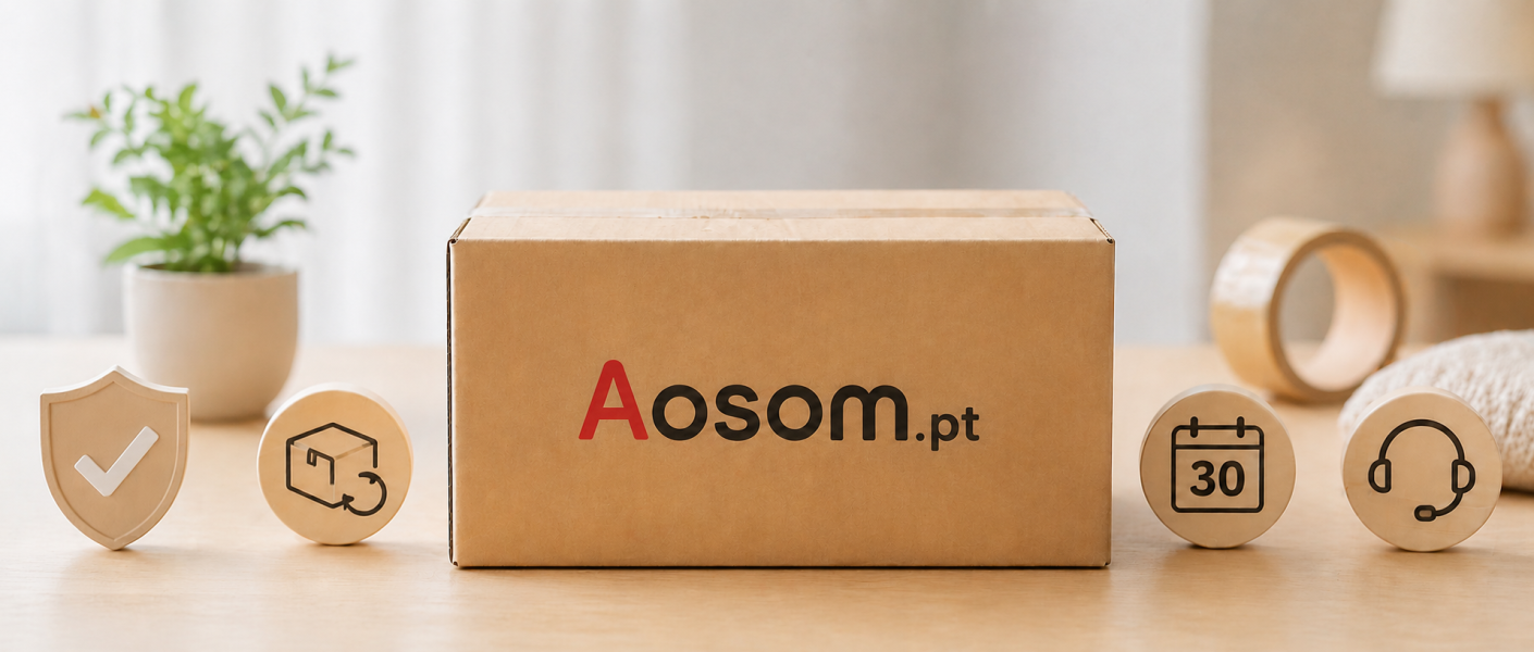 Qual é a política de devolução da Aosom Portugal?